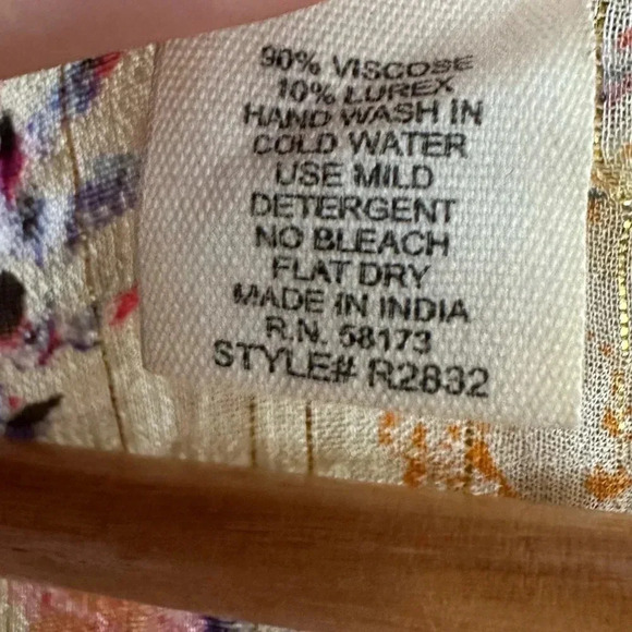 RAGA Button Up Metallic Sheer Blouse - Picture 7 of 7